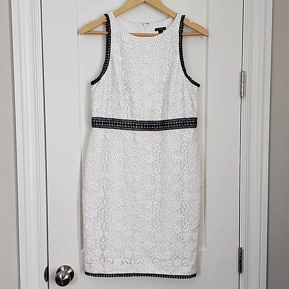 ann taylor black and white dress Dress Work By Ann Taylor In Black, Size:2 – Clothes Mentor Bloomington IL  #180 main image 1